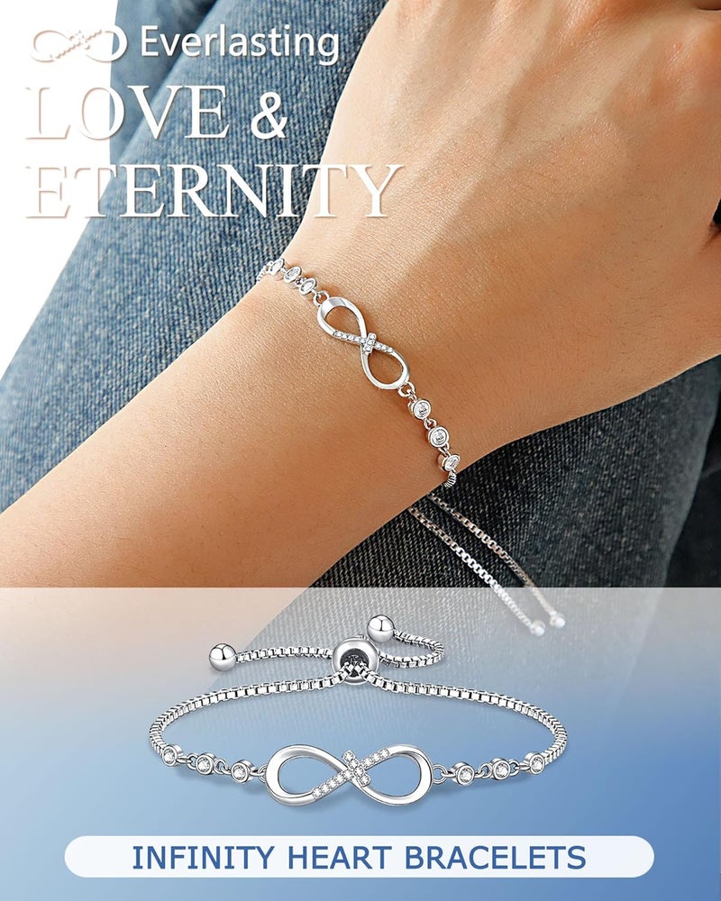 UNGENT THEM Infinity CZ Cross Bracelet, 10th 11th 12th 13th 14th 16th 18th Birthday Gift 5th 8th Graduation Christian Confirmation Gifts Ideas - Image 4